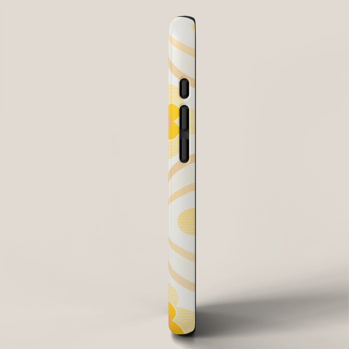 Vintage 70s Yellow Floral Pattern iPhone Case Gallery Image 2