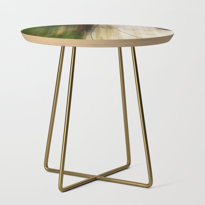 Forest, Water, Lines - abstract nature photograph long explosure Side Table Gallery Image 1