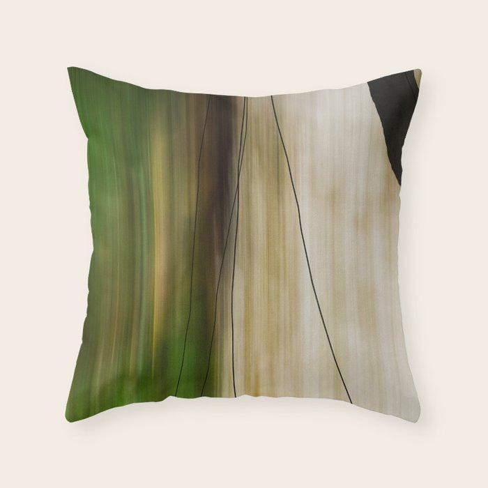 Forest, Water, Lines - abstract nature photograph long explosure Throw Pillow Gallery Image 6