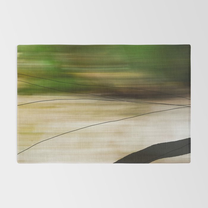 Forest, Water, Lines - abstract nature photograph long explosure Rug Gallery Image 2