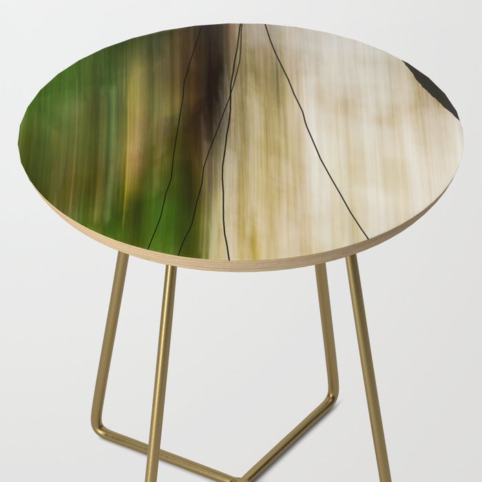 Forest, Water, Lines - abstract nature photograph long explosure Side Table Gallery Image 2