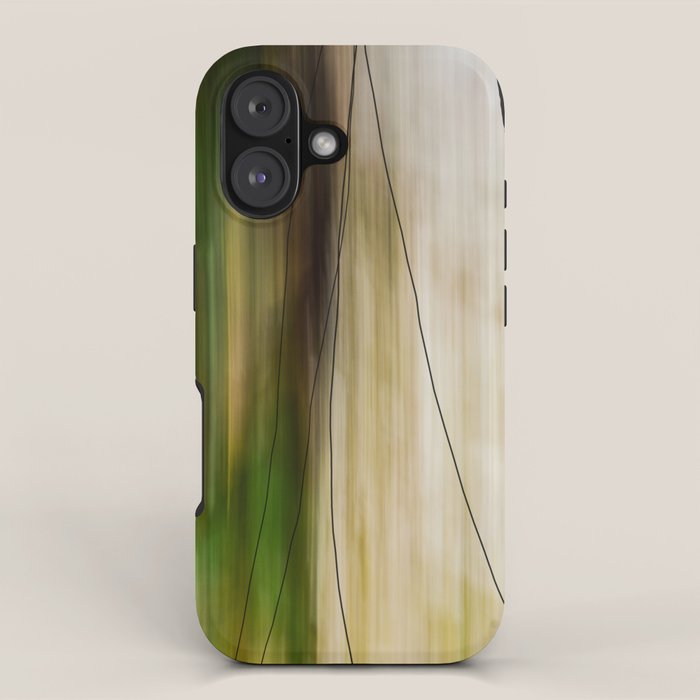 Forest, Water, Lines - abstract nature photograph long explosure iPhone Case Gallery Image 1