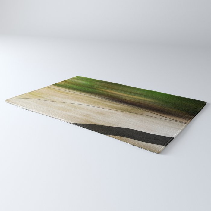 Forest, Water, Lines - abstract nature photograph long explosure Rug Gallery Image 3