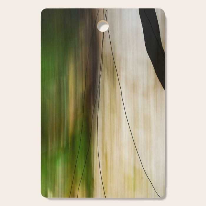 Forest, Water, Lines - abstract nature photograph long explosure Cutting Board Gallery Image 1
