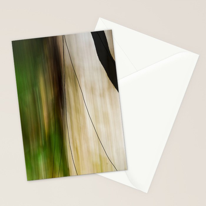 Forest, Water, Lines - abstract nature photograph long explosure Stationery Card Gallery Image 2