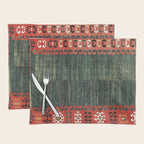 Cappadocian Central  Anatolian Antique Turkish Kilim Print Placemat Gallery Image 1