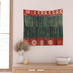 Cappadocian Central  Anatolian Antique Turkish Kilim Print Wall Tapestry Gallery Image 2