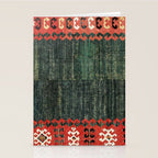 Cappadocian Central  Anatolian Antique Turkish Kilim Print Stationery Card Gallery Image 2