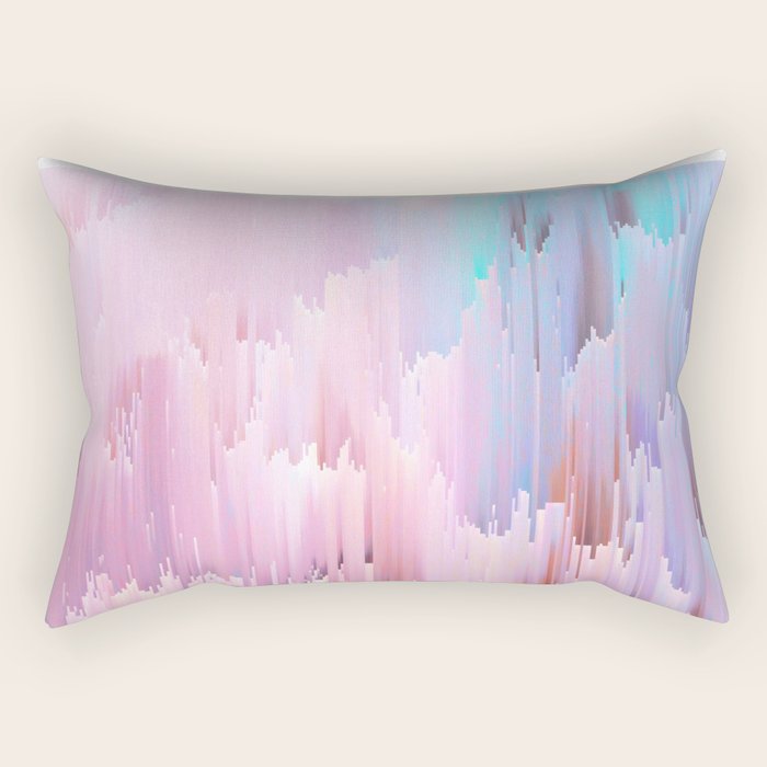 Delicate Glitches Rectangular Pillow Gallery Image 1