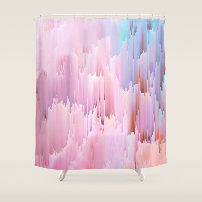 Delicate Glitches Shower Curtain Gallery Image 1