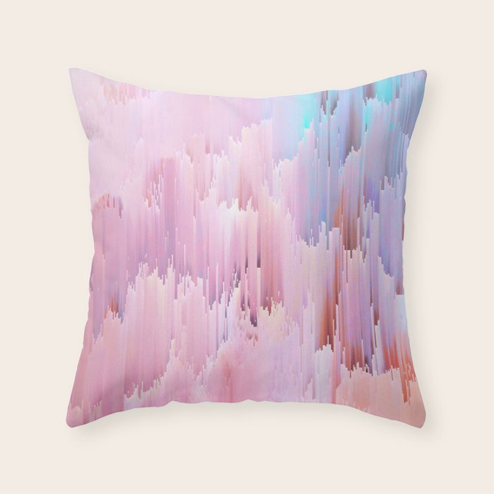 Delicate Glitches Throw Pillow Gallery Image 1