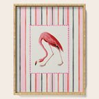 Stripey Pink Flamingo Serving Tray Gallery Image 1