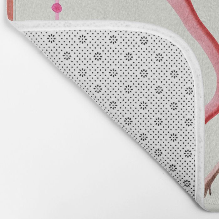 Stripey Pink Flamingo Bath Mat Gallery Image 2