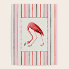 Stripey Pink Flamingo Poster Gallery Image 4