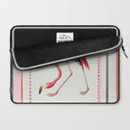 Stripey Pink Flamingo Laptop Sleeve Gallery Image 2