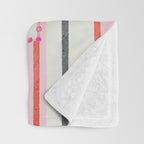 Stripey Pink Flamingo Throw Blanket Gallery Image 3