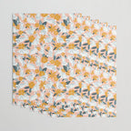 Bunnies & Blooms - Teal & Blush Wrapping Paper Gallery Image 3
