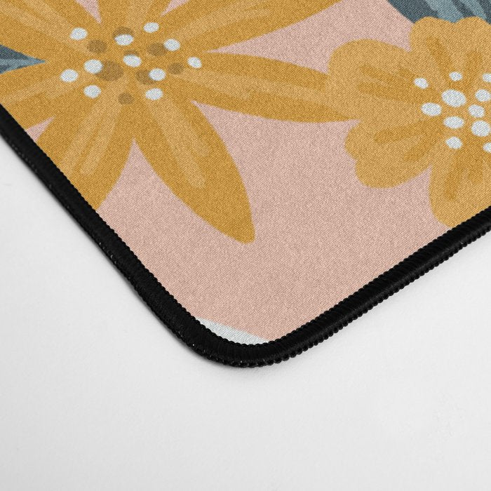 Bunnies & Blooms â Teal & Blush Desk Mat Gallery Image 4