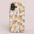Bunnies & Blooms - Teal & Blush iPhone Case Gallery Image 1