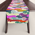 colored doggie pattern Table Runner Gallery Image 1