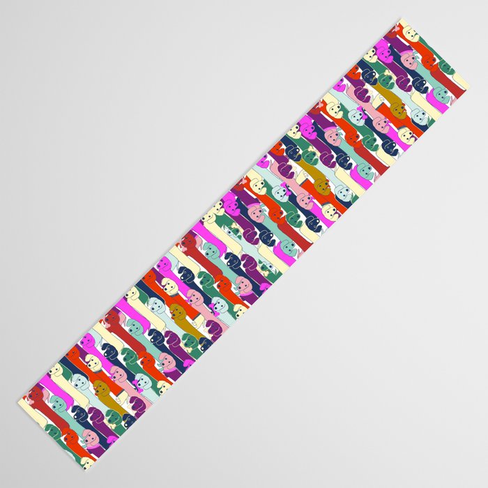 colored doggie pattern Table Runner Gallery Image 3