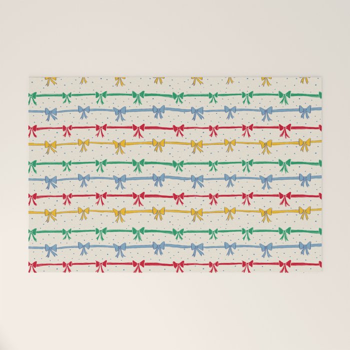 Primary Bow Rows Welcome Mat Gallery Image 1