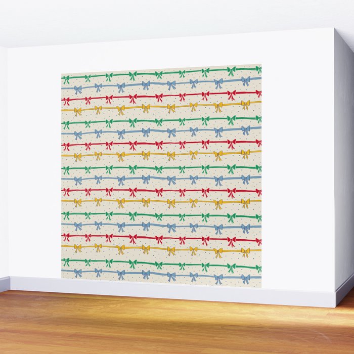 Primary Bow Rows Wall Mural Gallery Image 2