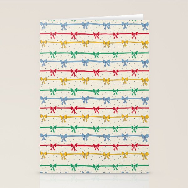 Primary Bow Rows Stationery Card Gallery Image 2