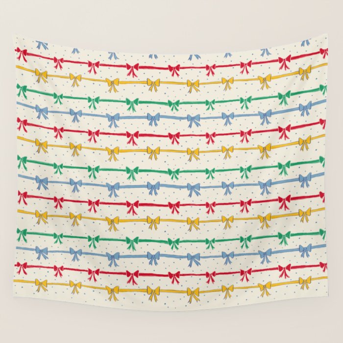 Primary Bow Rows Wall Tapestry Gallery Image 4
