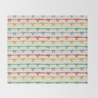 Primary Bow Rows Throw Blanket Gallery Image 2
