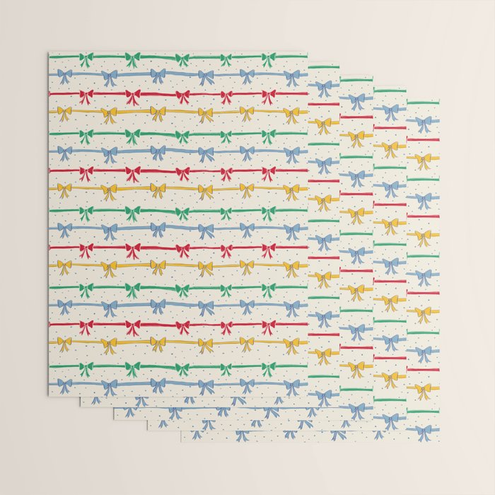 Primary Bow Rows Wrapping Paper Gallery Image 3