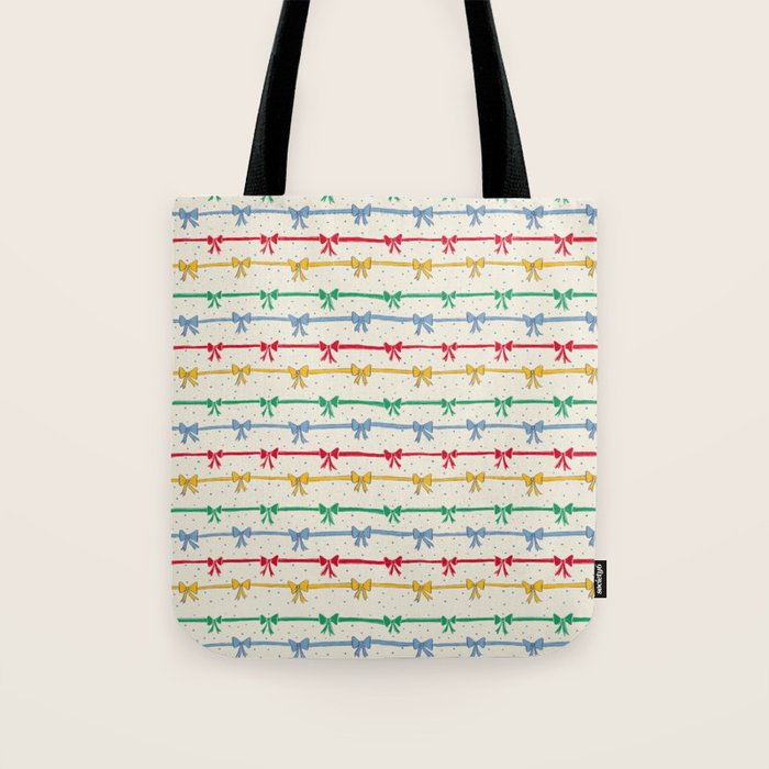 Primary Bow Rows Tote Bag Gallery Image 1