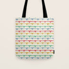 Primary Bow Rows Tote Bag Gallery Image 1