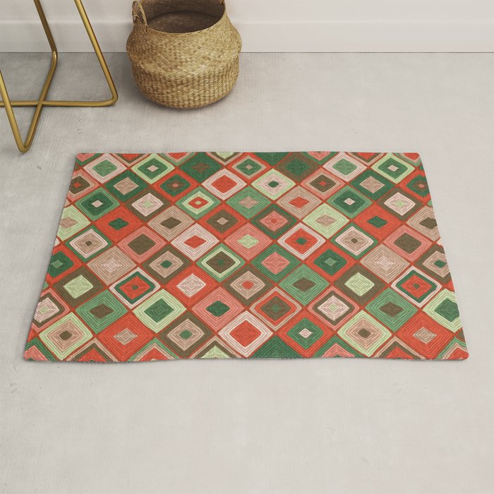 Hand-drawn Quilt #5 Rug Gallery Image 1