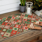 Hand-drawn Quilt #5 Outdoor Rug Gallery Image 2