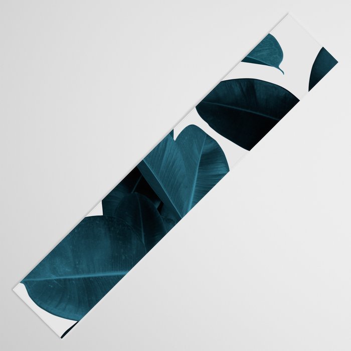 Indigo Blue Plant Leaves Table Runner Gallery Image 3