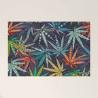 boho weed midnight Welcome Mat Gallery Image 1
