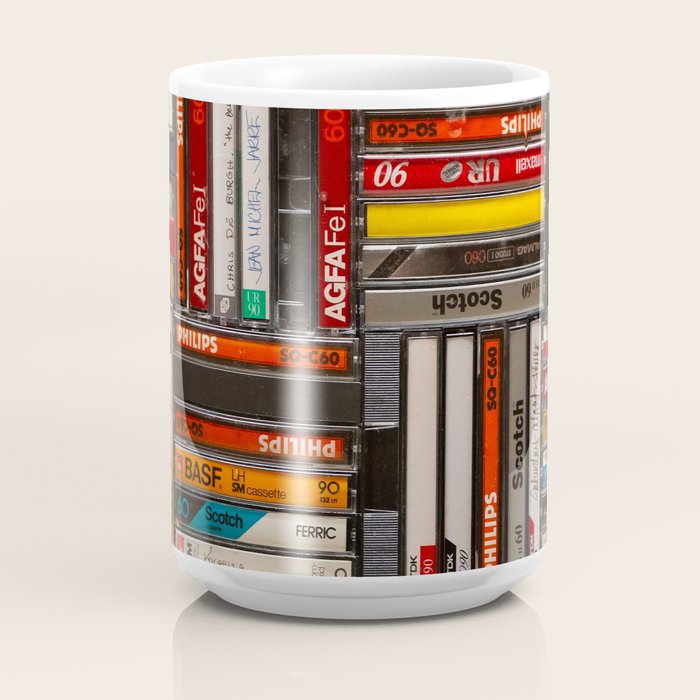 Music cassette stacks color  Coffee Mug Gallery Image 4