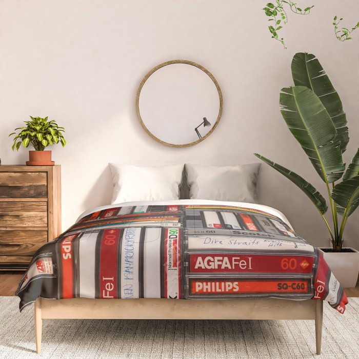 Music cassette stacks color  Comforter Gallery Image 3