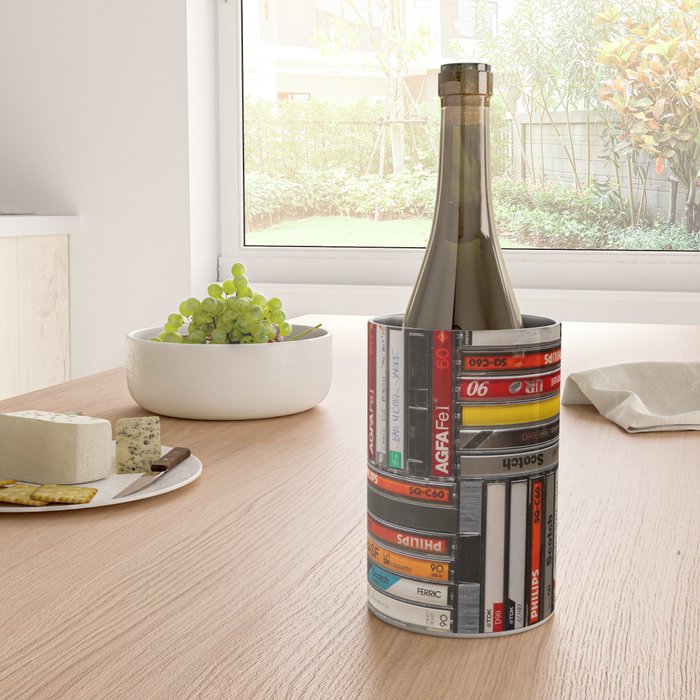 Music cassette stacks color  Wine Chiller Gallery Image 4