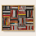 Music cassette stacks color  Serving Tray Gallery Image 1