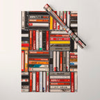 Music cassette stacks color  Wrapping Paper Gallery Image 1