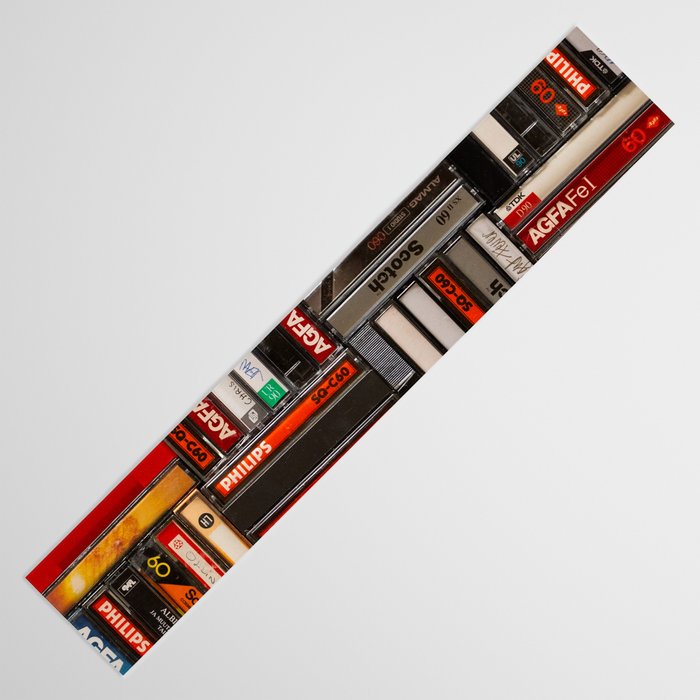 Music cassette stacks color  Table Runner Gallery Image 3
