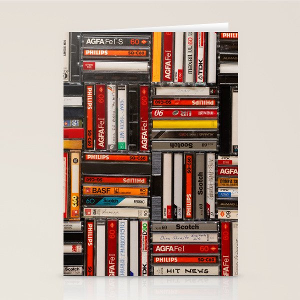 Music cassette stacks color  Stationery Card Gallery Image 2