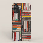 Music cassette stacks color  iPhone Case Gallery Image 1