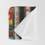 Music cassette stacks color  Throw Blanket Gallery Image 3