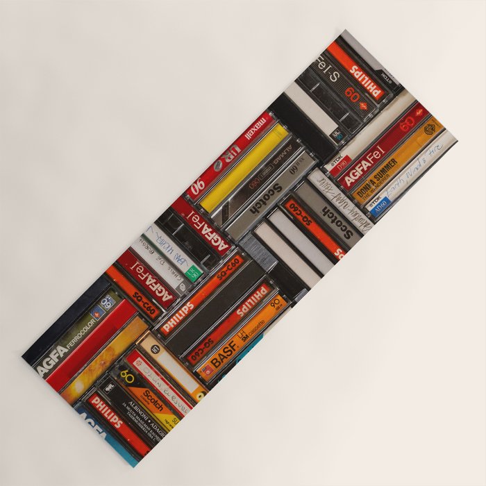 Music cassette stacks color  Yoga Mat Gallery Image 1
