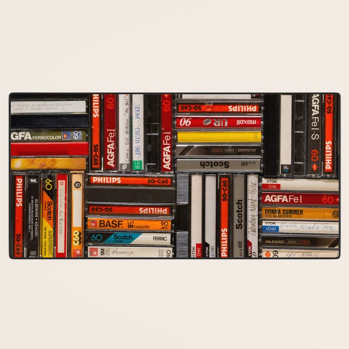 Music cassette stacks color  Desk Mat Gallery Image 3
