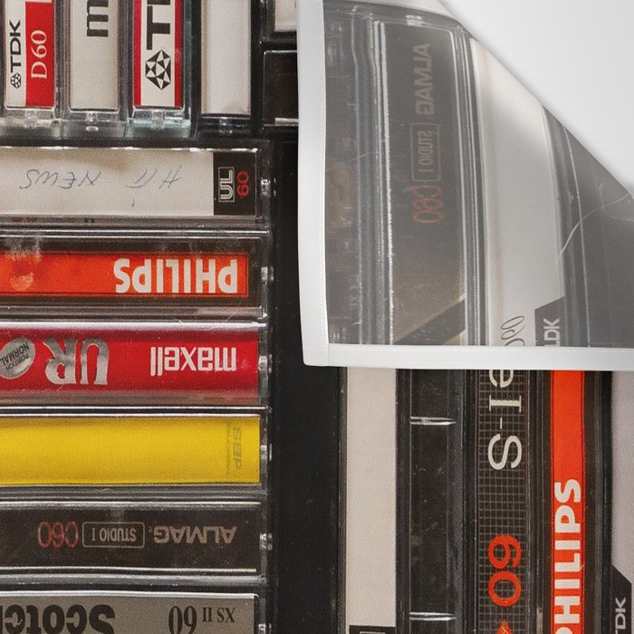 Music cassette stacks color  Wall Tapestry Gallery Image 3