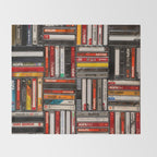 Music cassette stacks color  Throw Blanket Gallery Image 2